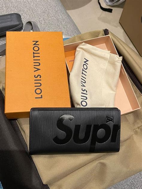 supreme louis vuitton wallet|Louis Vuitton x Supreme Brazza Wallet Epi Black .